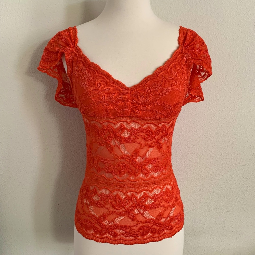 DONATED • Vintage Marciano Lace Top, size Small